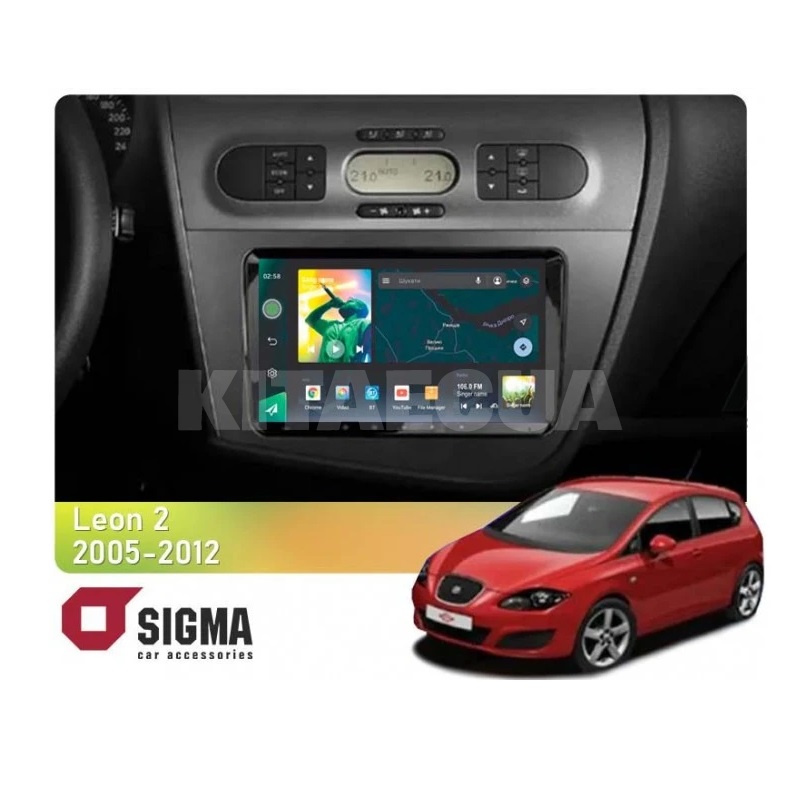 Штатна магнітола X9232 2+32 Gb 9" Seat Leon 2 2005-2012 (PQ) (F1) SIGMA4car (39217)