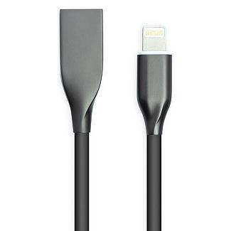Кабель USB Lightning 2.4А 1м чорний PowerPlant