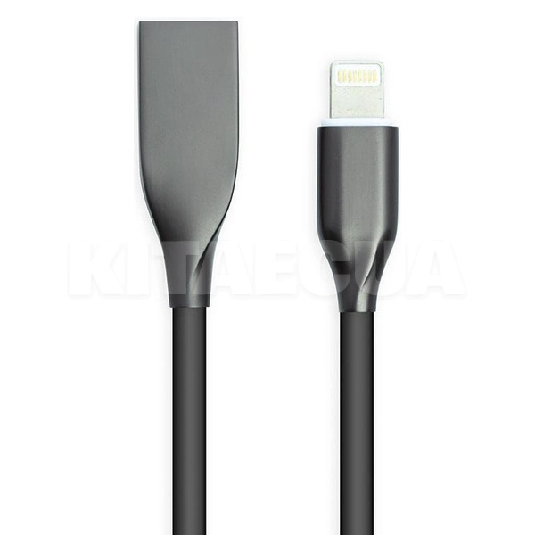 Кабель USB Lightning 2.4А 1м чорний PowerPlant (CA911790)