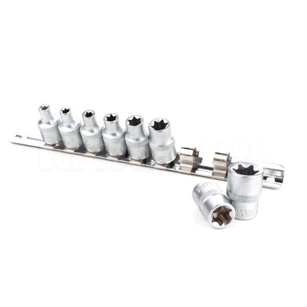 Набор торцевых головок TORX 3/8" 8 предметов E5-E16 Intertool (ET-6015) - 2