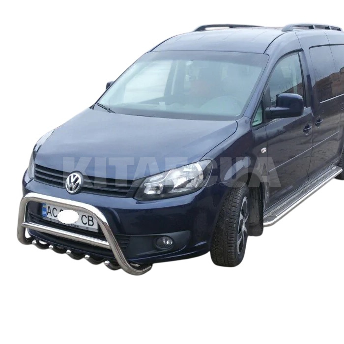 Кенгурятник WT003 Volkswagen Caddy 2010-2015 50мм нержавеющая сталь CAN (dug657832) - 4
