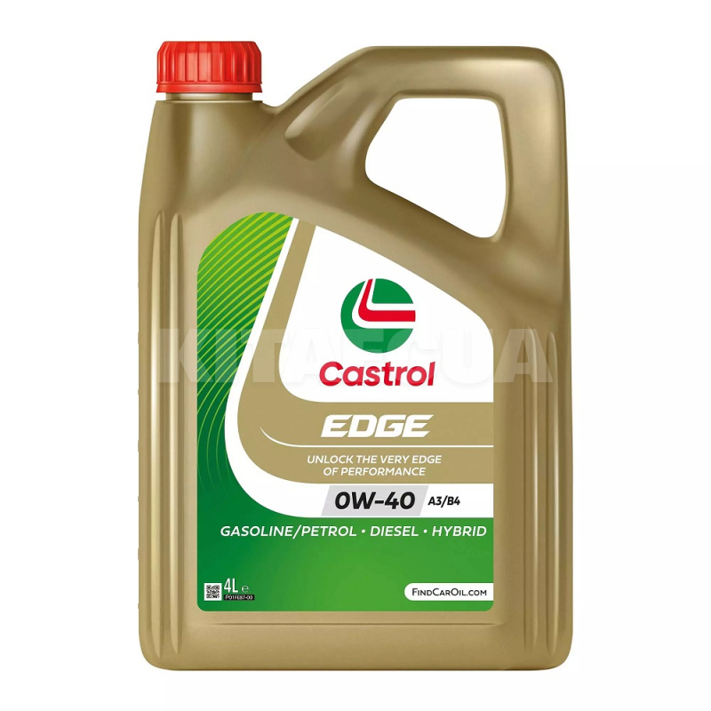Моторное масло синтетическое 4л 0W-40 EDGE CASTROL (CS 0W40 E A3/B4 4L)