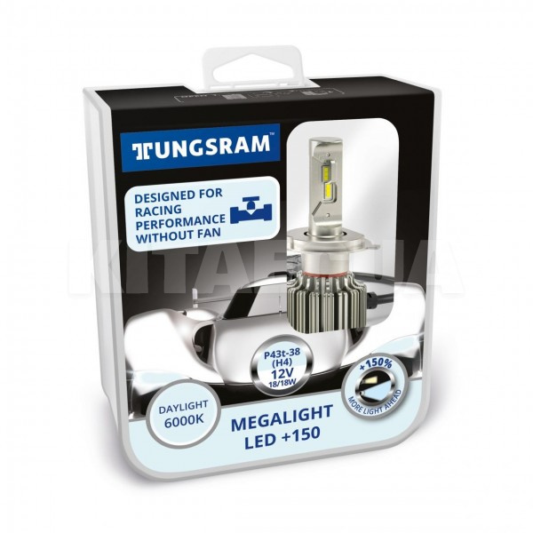 LED лампа для авто Megalight +200% P43t 24W 6000K (комплект) TUNGSRAM (TU60430.2K)
