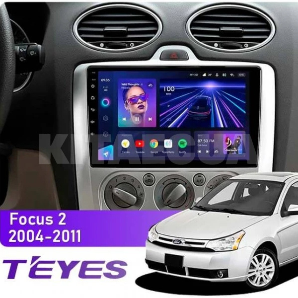 Штатная магнитола CC3 4+32 Gb 9" Ford Focus 2 Mk 2 2004-2011 (F1) Teyes (46462)