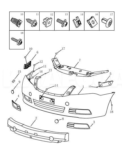 Бампер передній (седан) на Geely EMGRAND EC7 (1068001651) - 2