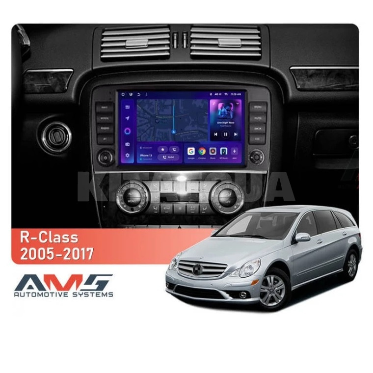 Штатна магнітола MOSS M3 4+32 ГБ 9" Mercedes Benz R-Class R300 W251 2005-2017 (F2) AMS (50158) - 2
