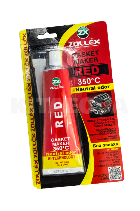 Герметик автомобильный формирователь прокладок 85г Gasket Maker красный ZOLLEX (4RD) - 3