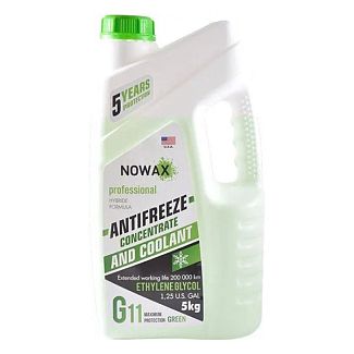 Антифриз-концентрат зелений 5кг G11 -40°C NOWAX