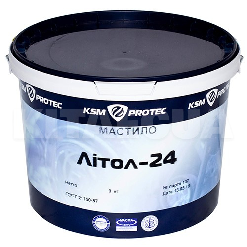 Мастило для підшипників та вузлів тертя 9кг Літол-24 Protec KSM (KSM-L2490)