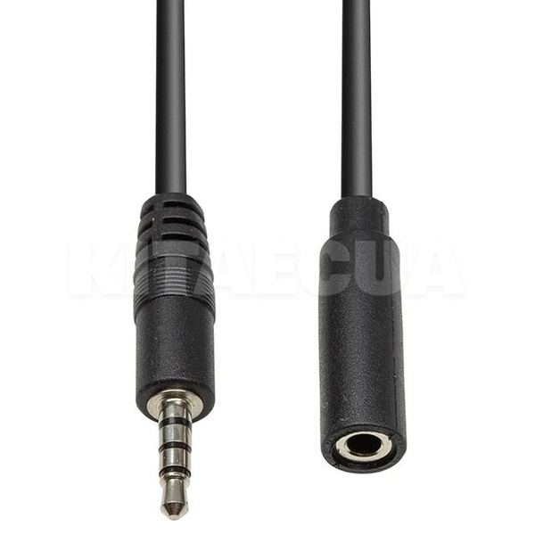 Кабель mini Jack 3.5 mm - mini Jack 3.5 mm M-F 1м черный PowerPlant (CA912841)