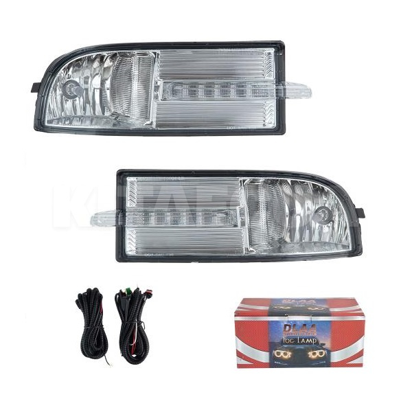 Фари протитуманні 12V 51W Chevrolet Aveo Sedan II (2006-2012) DLAA (CV-304-LED FOG+DRL)