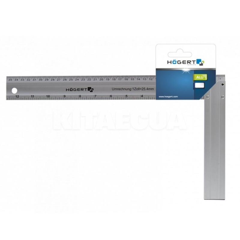 Кутник столярний 350х190 мм алюмінієвий HOGERT (HT4M203) - 2
