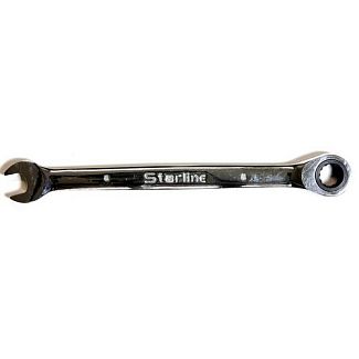 Ключ рожково-накидной 8 мм угол 15° с трещоткой STARLINE