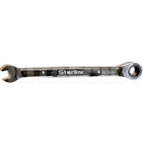Ключ рожково-накидний 8 мм кут 15° з тріскачкою STARLINE (S NR GW8)
