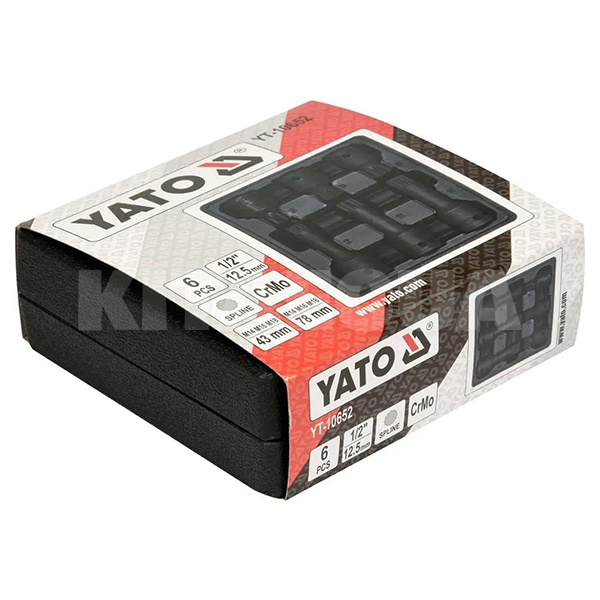 Набор бит ударных 1/2" SPLINE M14 M16 M18 6 предметов YATO (YT-10652-YATO) - 3