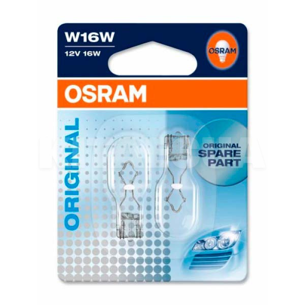 Лампа накаливания W16W 16W 12V standart Osram (921-BLI2)