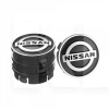 Заглушка колесного диска Nissan 60x55 черный ABS пластик 4шт. VITOL (50036)