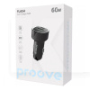автомобільний зарядний пристрій 60W USB+2Type-C Flash PROOVE (600770001)