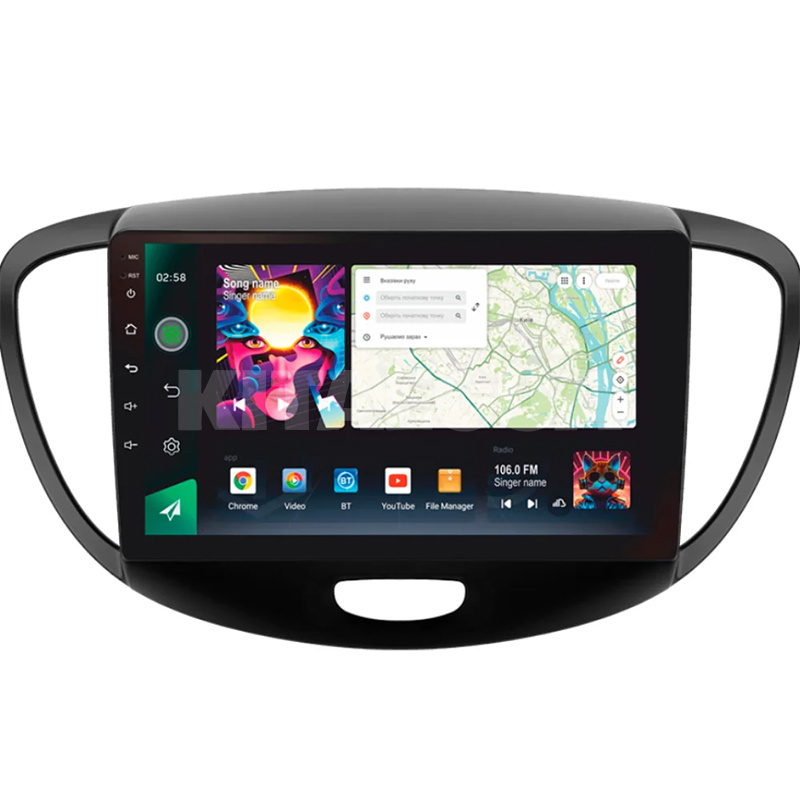 Штатная магнитола PRO 9464 4+64 Gb 9" Hyundai i10 2007-2013 SIGMA4car (39652)