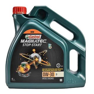 Моторна олія синтетична 4л 0W-30 MAGNATEC STOP-START CASTROL