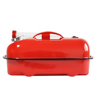 Канистра горизонтальная 10л красная металлическая с антикоррозийной обработкой MAXION