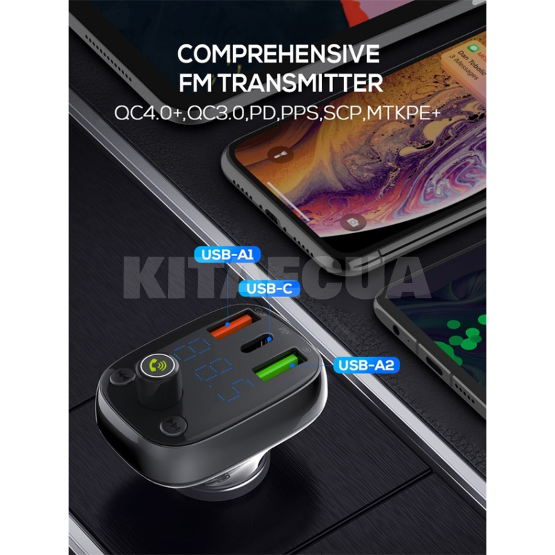 ФМ модулятор C2 с Bluetooth CHAROME (6974324910267) - 3