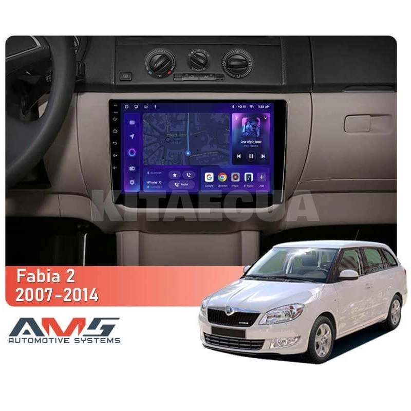 Штатна магнітола MOSS M3 4+32 ГБ 10" Skoda Fabia 2 2007-2014 AMS (50880) - 2