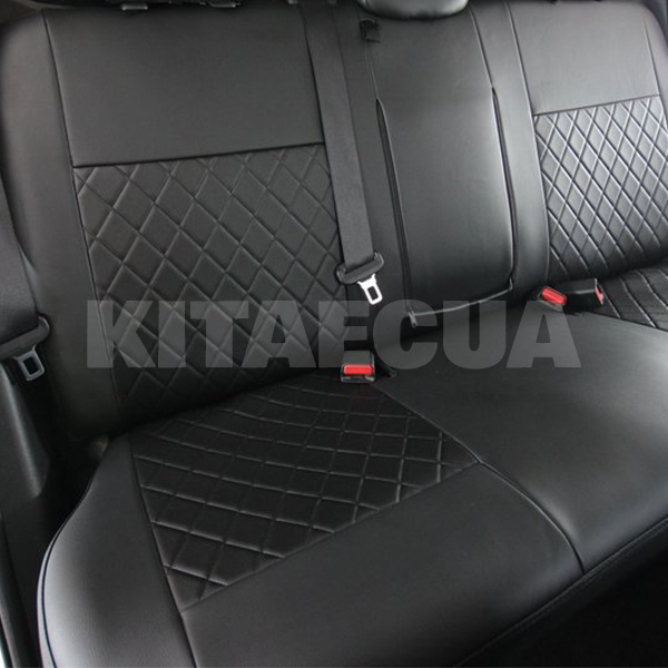 Чехлы на сиденья авто Nissan Leaf (2018) черные EMC-Elegant (908-Eco Prestige) - 3