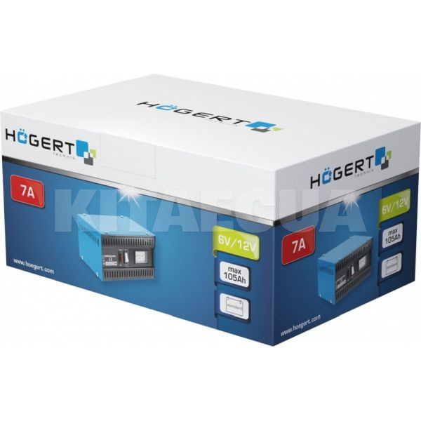 Зарядное устройство для аккумулятора 6В/12В 7А HOGERT (HT8G611) - 3