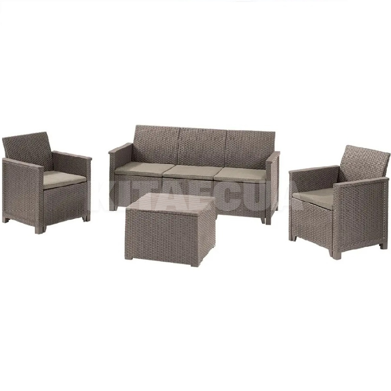 Комплект садових меблів Emma 3 seater set бежевий Keter (8711245155944)