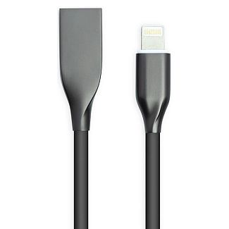 Кабель USB Lightning 2.4A 2м чорний PowerPlant