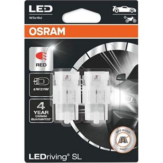 LED лампа для авто LEDriving SL W21W 1.4W red (комплект) Osram