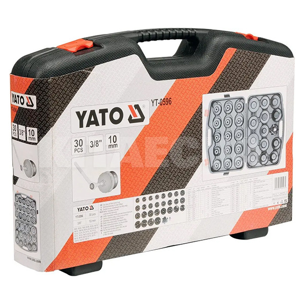 Набір знімачів для монтажу масляних фільтрів 3/8" 30 предметів YATO (YT-0596) - 2