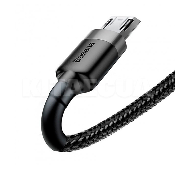 Кабель USB - microUSB Cafule 2А 3м серый/черный BASEUS (CAMKLF-HG1) - 5