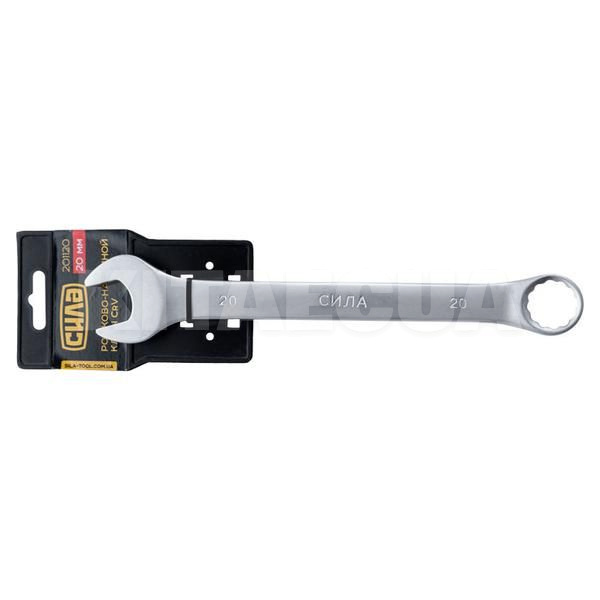 Ключ рожково-накидной 20 мм 12-гранный матовый CrV СИЛА (201120) - 2