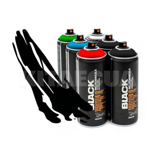 Фарба чорна 150мл матова BLK 9001 Black MONTANA (314414-MONTANA) - 3