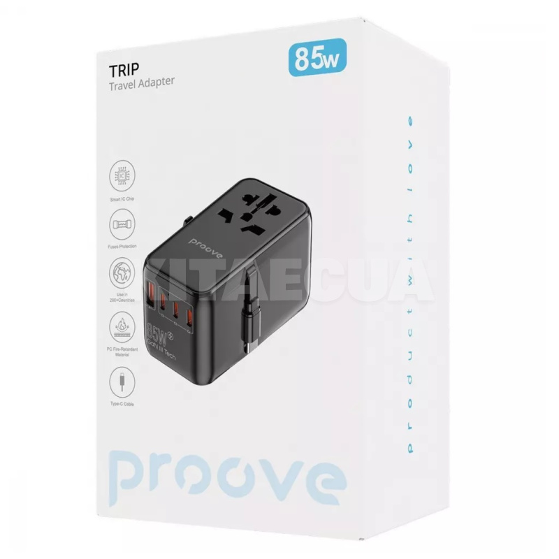 Універсальний адаптер 4Type-C/USB/AC 85W Trip PROOVE (588950001) - 9