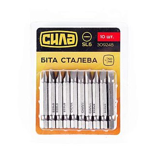 Бита SL6x50 мм 10 шт. СИЛА