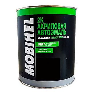 Краска-эмаль 750мл чёрная "Lada 601" двухкомпонентная Mobihel