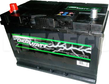 Аккумулятор автомобильный 68Ач 550А "+" слева GIGAWATT (GW 0185756805)