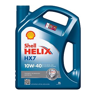 Олива моторна Helix HX7 5л 10W-40 Напівсинтетична SHELL