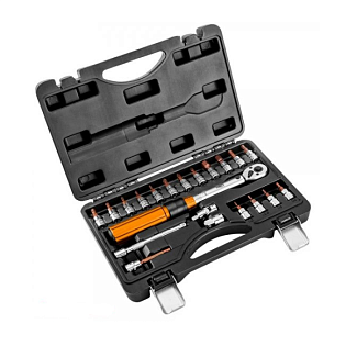 Динамометрический ключ с насадками 1/4" 5-25Нм NEO Tools
