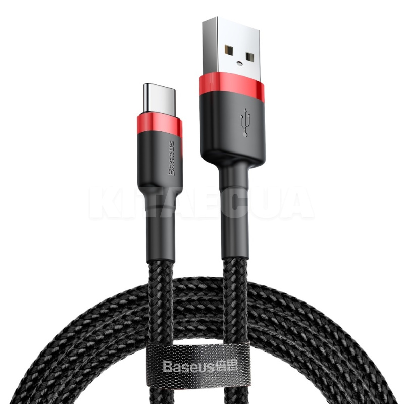 Кабель USB Type-C 3A Cafule 2м червоний/чорний BASEUS (CATKLF-C91)