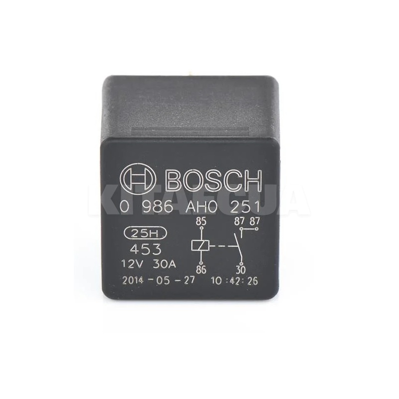 Реле 5-контактне 12B 30А із замикаючим контактом Bosch (0986AH0251)