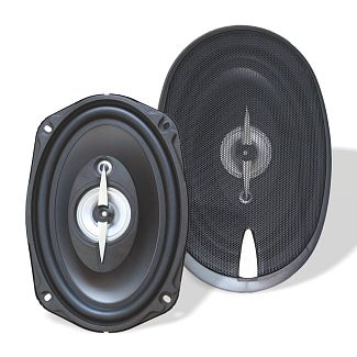Динамики коаксиальные 3-х полосные 6x9" (15x23см) 350 Вт черные (2 шт) AS-B693