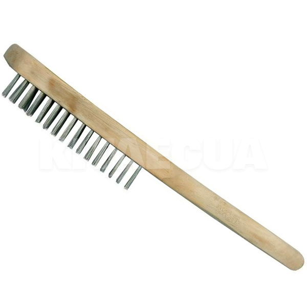 Щетка по металлу 6-рядная стальная с деревянной ручкой VOREL (06960)