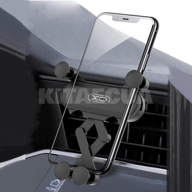 Автомобільний утримувач телефону магнітний на дефлектор XO (XO-C41-BK) - 3