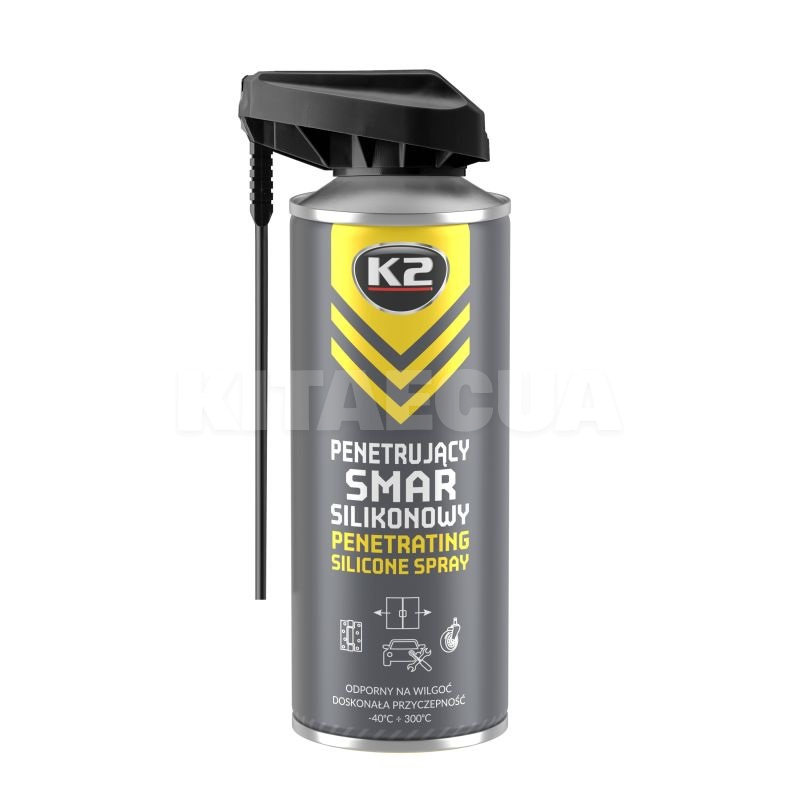 Мастило силіконове синтетичне 400мл PENETRATING SILICONE SPRAY K2 (B430)