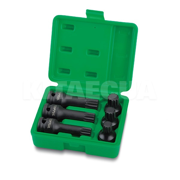 Набор головок ударных SPLINE M14-M18 1/2" 6 предметов TOPTUL (GDAI0601)