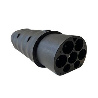 Переходник 22 кВт 32А 3-фазы Type 2 (станция) - GB/T AC (китайское авто) с замком 